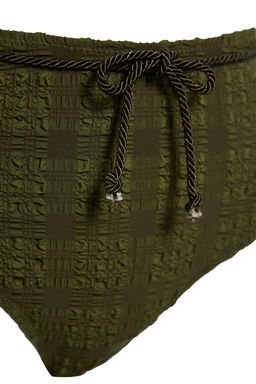 Haki Dokulu Kapl? Aksesuarl? Yuksek Bel Regular Bikini Alt? TBESS21BA0167