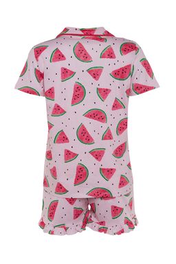 Trendyolmilla Pembe %100 Pamuklu Karpuz Desenli F?rf?rl? Sortlu Orme Pijama Tak?m? THMSS21PT0670 фото 17