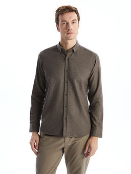 Regular Fit Uzun Kollu Gabardin Erkek G?mlek