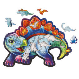 Пазл деревянный фигурный Стегозавр, 67 элементов - Лесная мастерская фото 4