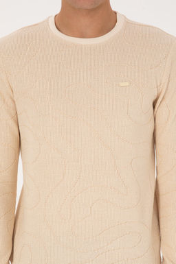 Erkek Krem Sweatshirt