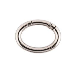 Фурнитура сумочная металл Gamma GH-329 Карабин овал 29х37 мм 10 шт. №01 под никель