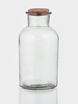 Бутылка для соусов и масла Доляна «Парфе», 1.2 л, 10×20.5 см, с пробковой крышкой, стекло, прозрачная