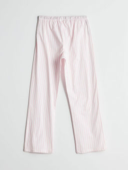 Beli Lastikli ?izgili Kad?n Pijama Alt?