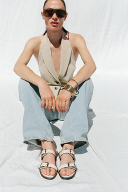 DOUBLE-STRAP BUCKLE SANDALS