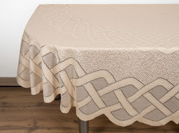 Скатерть декоративная Д196Ка 2965 бежевый 2.40 м*2.25 м рис. Д196Ка