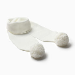 Шарф детский, цвет молочный, размер 110×14 см