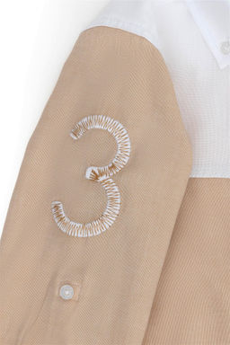 U. S. Polo Assn Рубашка песочного цвета с длинным рукавом для мальчика - U.s. polo assn фото 4