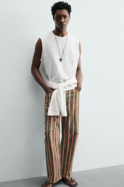 JEANS RELAXED FIT ESTAMPADO GEOM?TRICO / Verde medio - Zara фото 6
