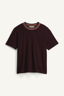 LIMITED EDITION CONTRAST NECK T-SHIRT - Zara фото 3