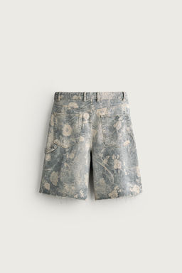 BERMUDA RELAXED FIT ESTAMPADO FLORAL LAVADO / 025 - Zara фото 8