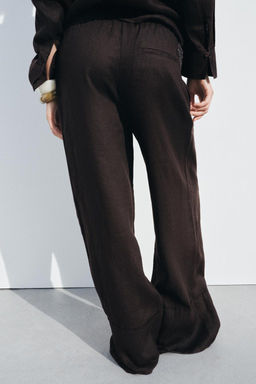 ZW COLLECTION 100% LINEN PALAZZO TROUSERS - Zara фото 13