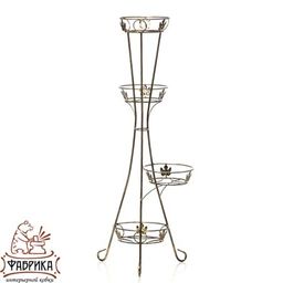 Стойка для цветов Декор 18-004 на 4 цветка - Фабрика интерьерной ковки фото 2