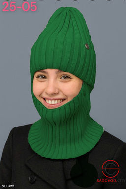 Зимний комплект шапка и снуд внутри флис - Bruno фото 4