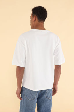 TRENDYOL MAN Beyaz Unisex Boxy/Kare Kesim Kal?n Premium T-Shirt TMNSS25TS00080 - Trendyolmilla фото 5