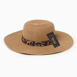 Шляпа женская с леопардовая MINAKU, коричневая, размер 58