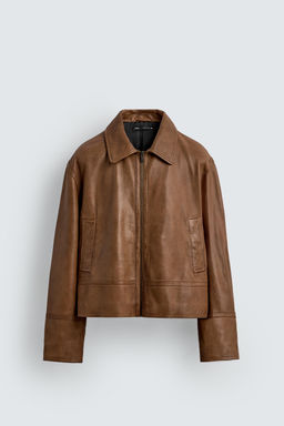 LIMITED EDITION LEATHER JACKET - Zara фото 8