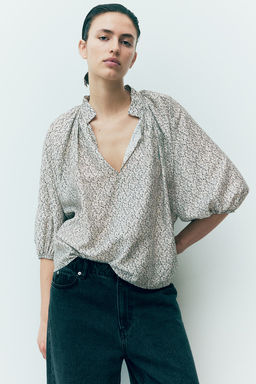 Blusa con mangas globo - H&m фото 2