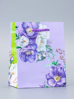 Цена за 4 шт. Пакет подарочный ламинированный Красота и нежность 11.5?14.5?6.5 см