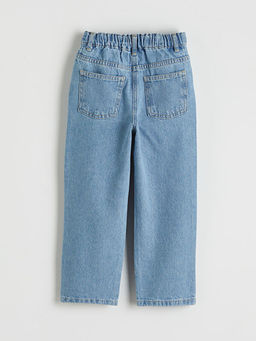 Beli Ayarlanabilir Lastikli K?z ?ocuk Jean Pantolon