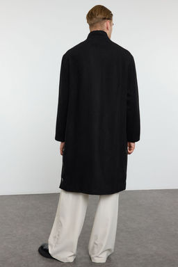 Trendyolmilla Man Antrasit Oversize Fit Dik Yaka Uzun Kase K?sl?k Kaban TMNAW25KB00005  фото 15
