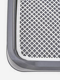 Туалет для собак 48 х 39 х 8,5 см с бортами, съёмной решеткой и столбиком, серый