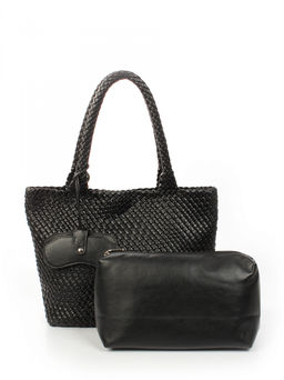 LACCOMA сумка СУ1033-черный эко кожа хлопок  фото 4