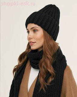 M 1158 S 1158 Комплект женский флис (колпак+шарф) (56-58)