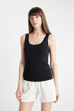 Fall in Love Regular Fit Pamuklu Basic Duz Beyaz Ic Atlet - Defacto фото 2