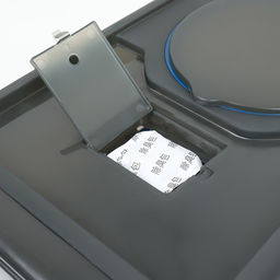 Туалет закрытый, 51×34×37 с, с совком, прозрачный, пластик, синий