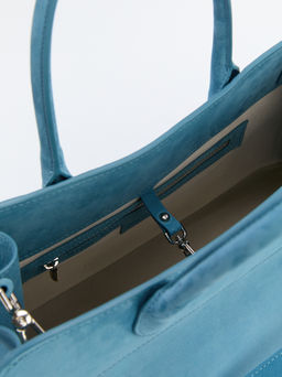 Женский тоут CALZETTI ASHLEY MAXI Артикул 4250308, серо-голубой  фото 6