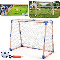 Ворота футбольные "Меткий игрок" (мяч, насос) в коробке