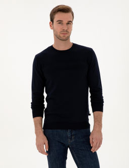 Lacivert Slim Fit Kazak