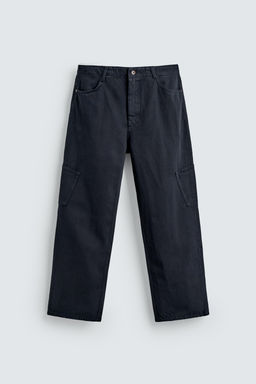 PANTAL?N CARGO STRAIGHT FIT / Marino oscuro - Zara фото 8