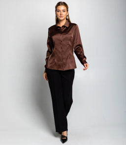 Блуза #ОКТ025022, шоколадный