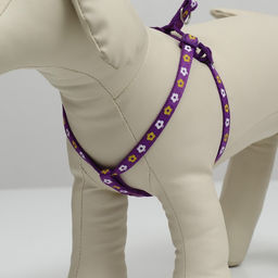 Шлейка Цветы, 27-42 х 1 см, фиолетовая - Пижон фото 2