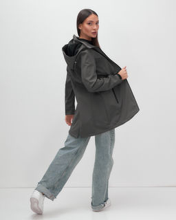 Парка спортивная женская с капюшоном softshell темно-серого цвета 9568TC - Mtforce фото 19