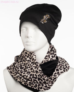 0144к СП Комплект женский флис (колпак+снуд) (56-58)