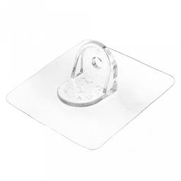 Кронштейн для полки "Переставной" 6,7х6,7х2,7см, многоразовый, прозрачная основа, пластмассовый крючок 2,5х2,5х2,5см, в п/эт пакете (Китай)