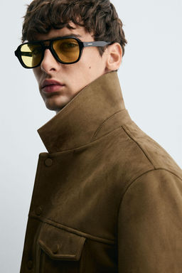 FAUX SUEDE REGULAR FIT JACKET - Zara фото 5