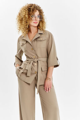 Костюм Euro Moda 630 бежевый