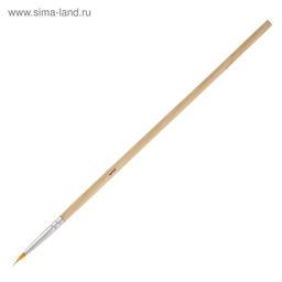 Кисти для рисования, синтетика, 10 штук: № 1, 2, 3, 4, 5, 6, 7, 8, 9, 10, круглые, деревянная ручка, международный размер