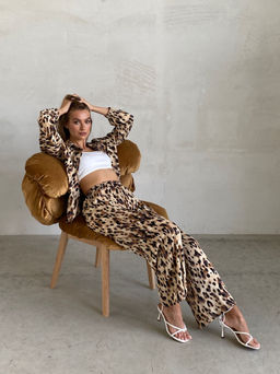 Martichelli Брюки коричнево-бежевые с принтом  фото 8