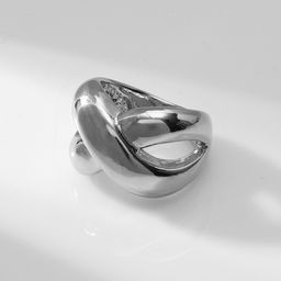 Кольцо металл Тренд бесконечность, объём, цвет серебро, размер 17 - Qf фото 2