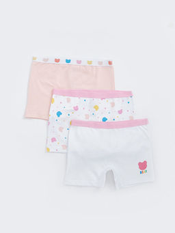 Bask?l? K?z ?ocuk Boxer 3l?