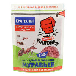 Цена за 2 шт. Гранулы от садовых и домашних муравьев Наповал, дой-пак, 200 г