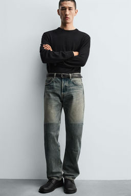 STRAIGHT FIT JEANS WITH SEAMS - Zara фото 5