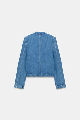 CHAQUETA DENIM HOMBRERAS ZW COLLECTION / Azul lavado - Zara фото 9