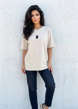 K13312 Футболка варенка (хлопок) СЛИВКИ