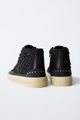 HIGH-TOP SNEAKERS WITH RHINESTONES - Zara фото 6